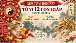 Tử vi 12 con giáp ngày 15/09/2026: Tuổi Tý vận đỏ vây quanh, Tuổi Dậu vượng phát